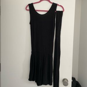 Ahimsa Black Belted Romper w/ Low Back